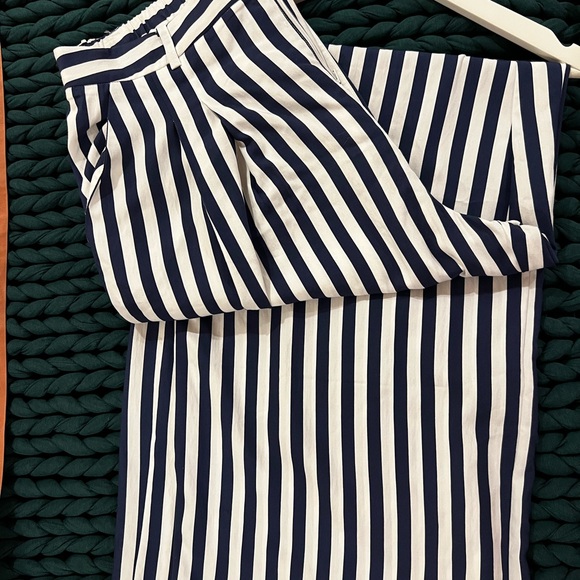 Anthropologie - Avery Striped Pleated Wide-Leg Trousers by Maeve - Picture 4 of 6